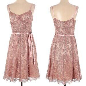 Elegant Pink Lace Dress